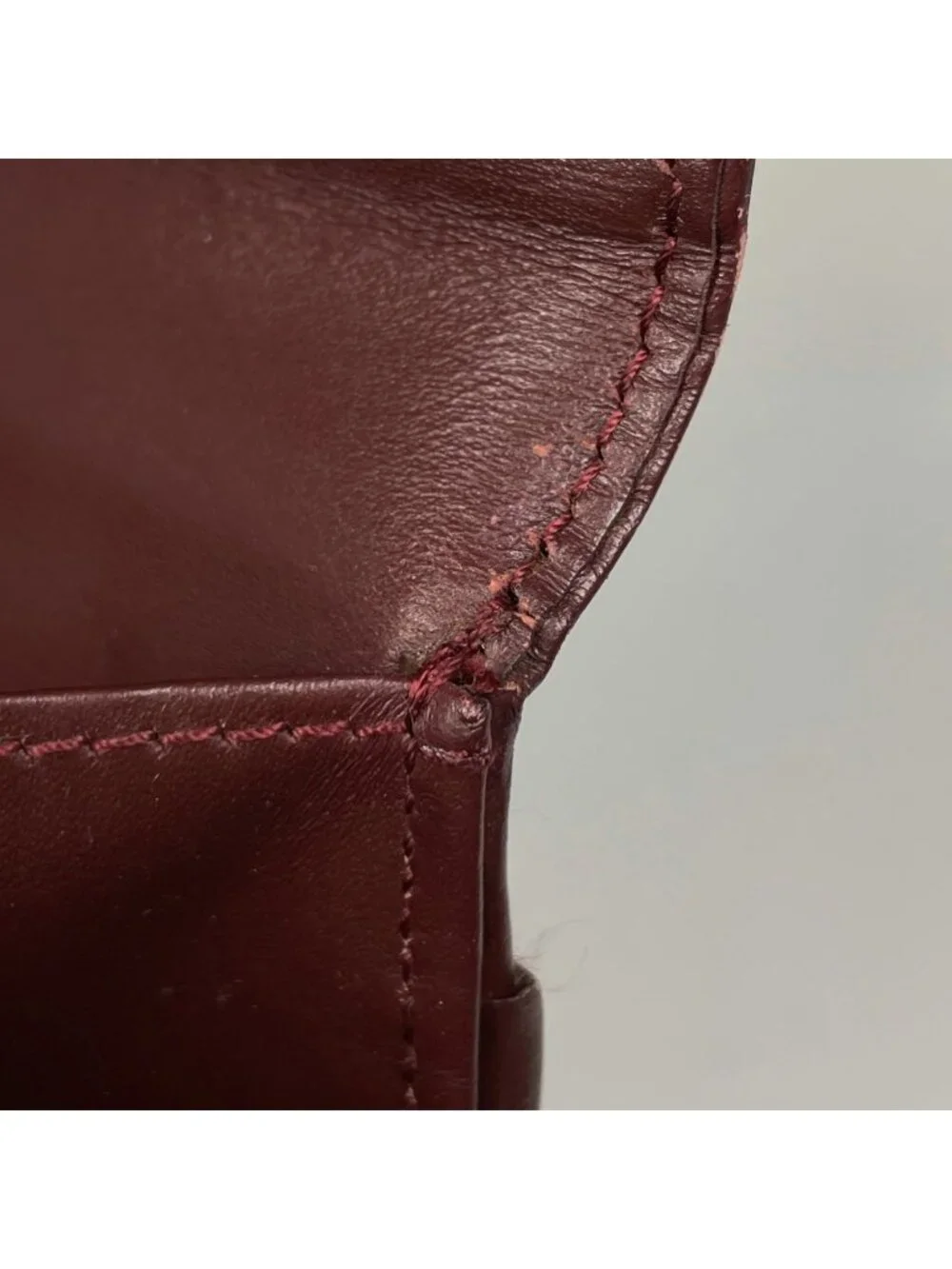 Cartier Must Line Business Briefcase Leather Bordeaux